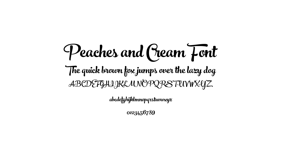 Peaches and Cream Font preview