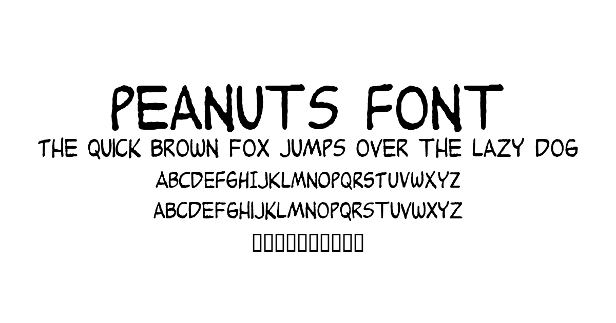 Peanuts Font preview