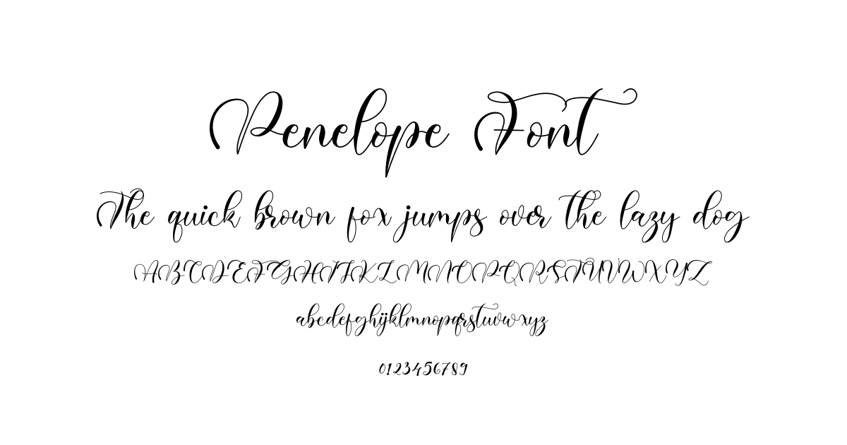 Penelope Font font preview