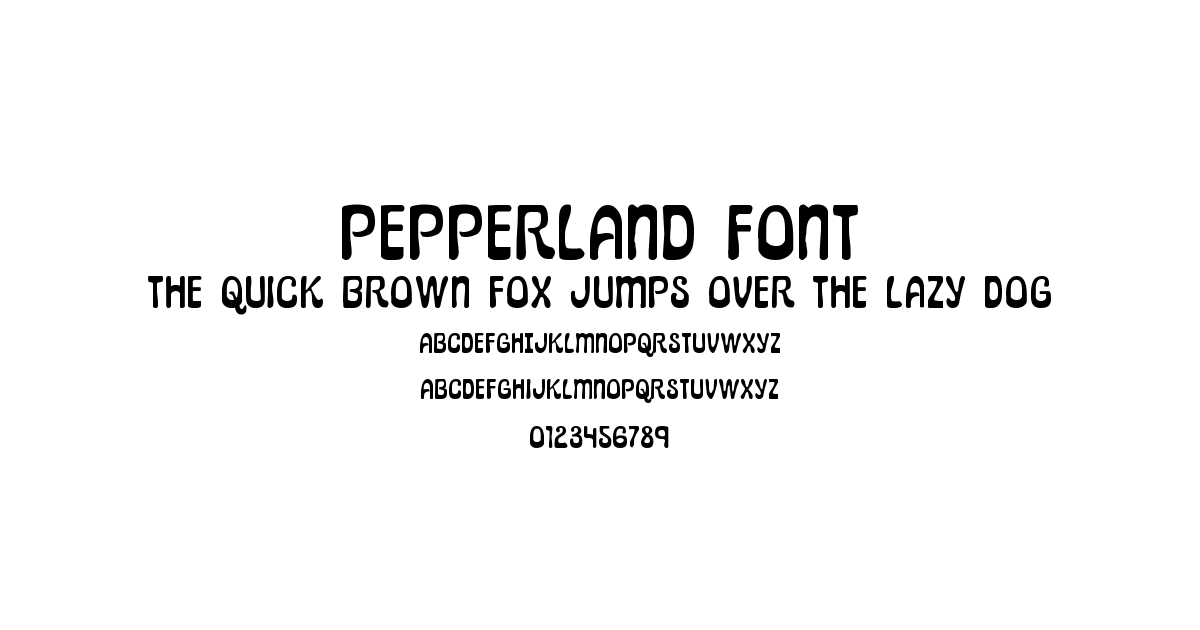 Pepperland Font font preview