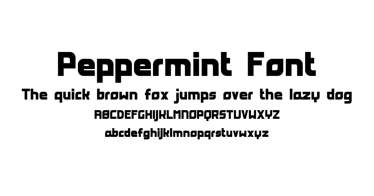 Peppermint Font preview