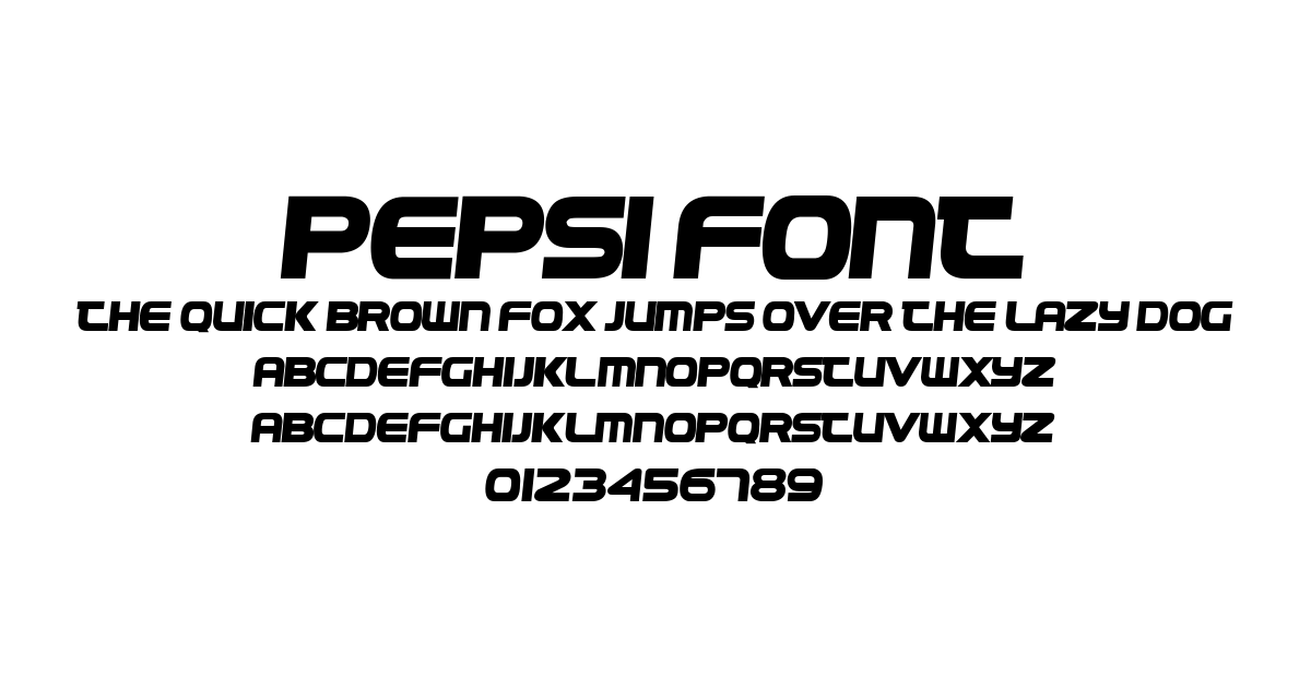 Pepsi Font font preview