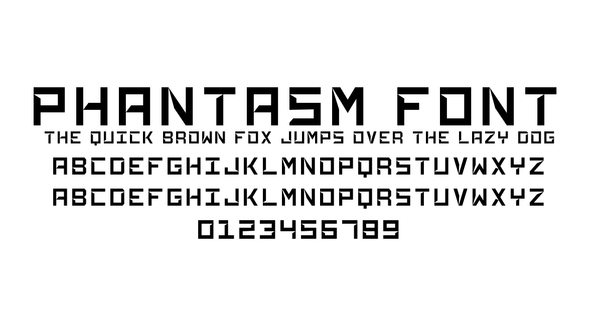 Phantasm Font preview