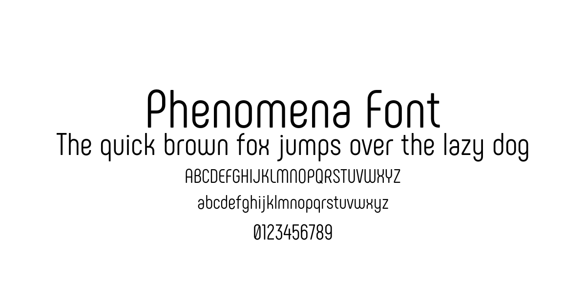 Phenomena Font font preview