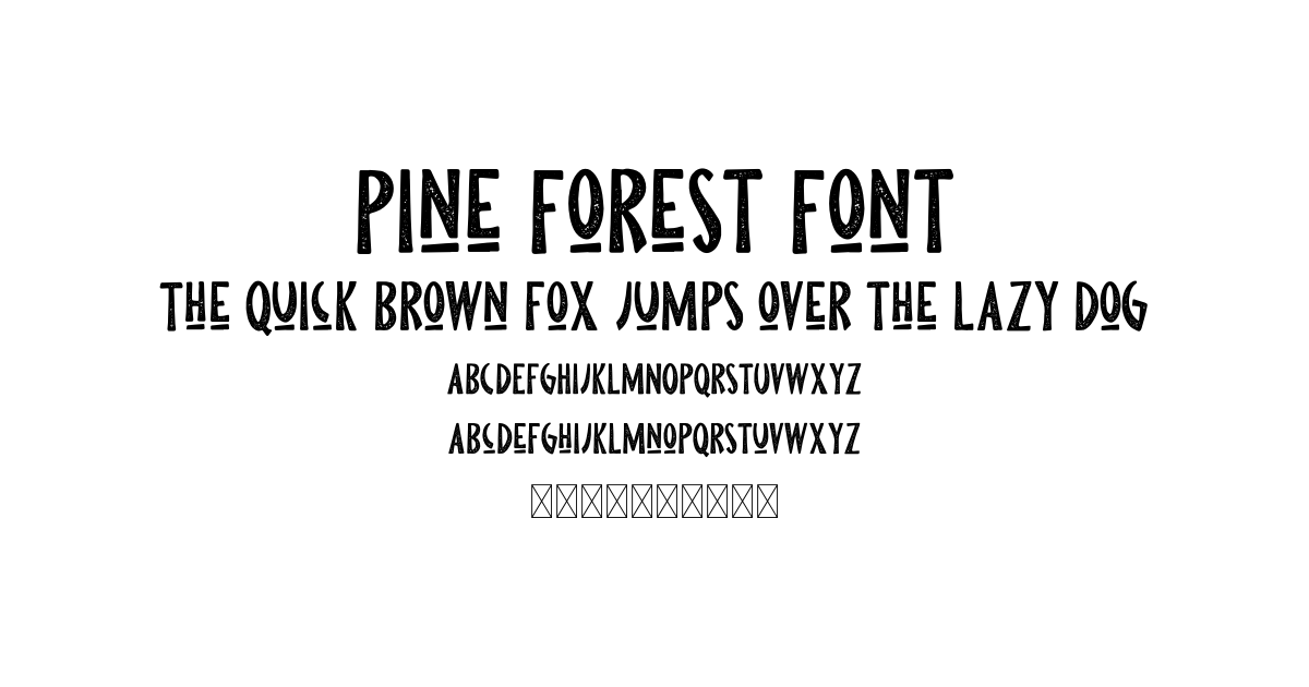 Pine Forest Font font preview