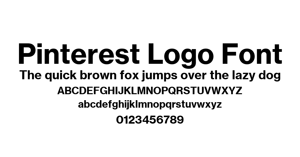 Pinterest Logo Font font preview