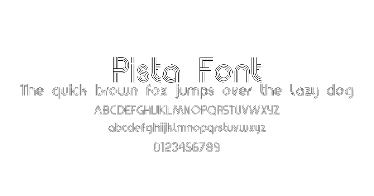 Pista Font preview