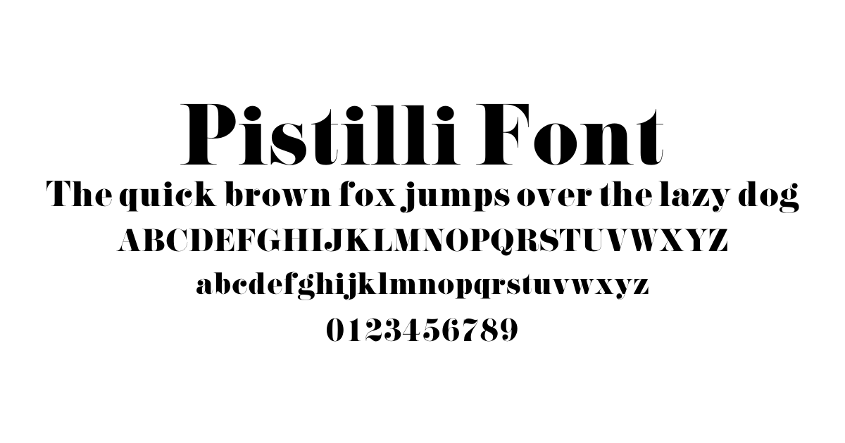 Pistilli Font font preview
