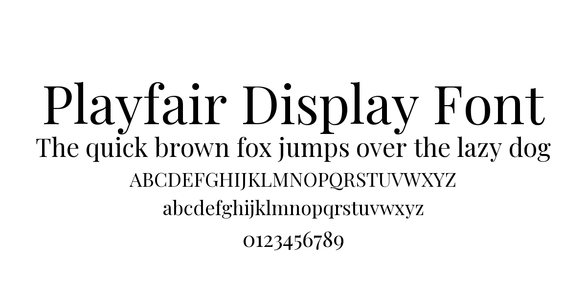 Playfair Display Font preview