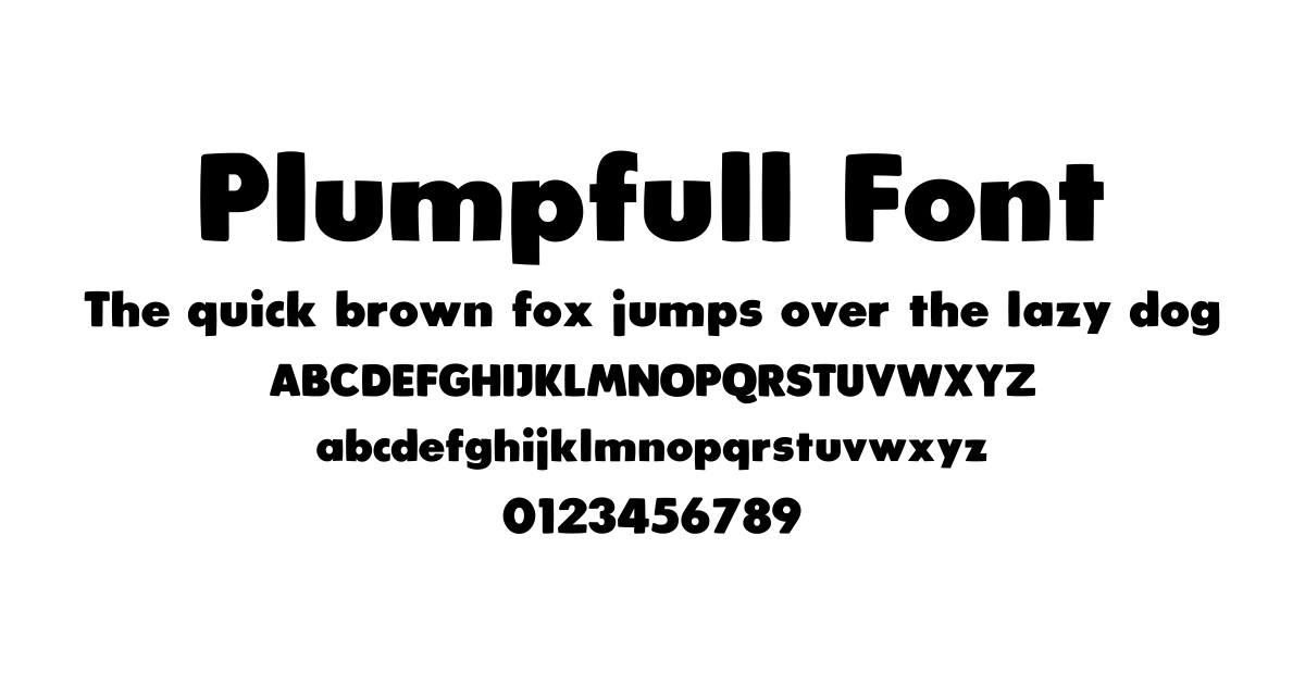 Plumpfull Font preview