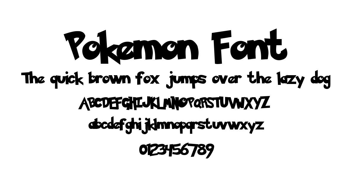Pokemon Font font preview