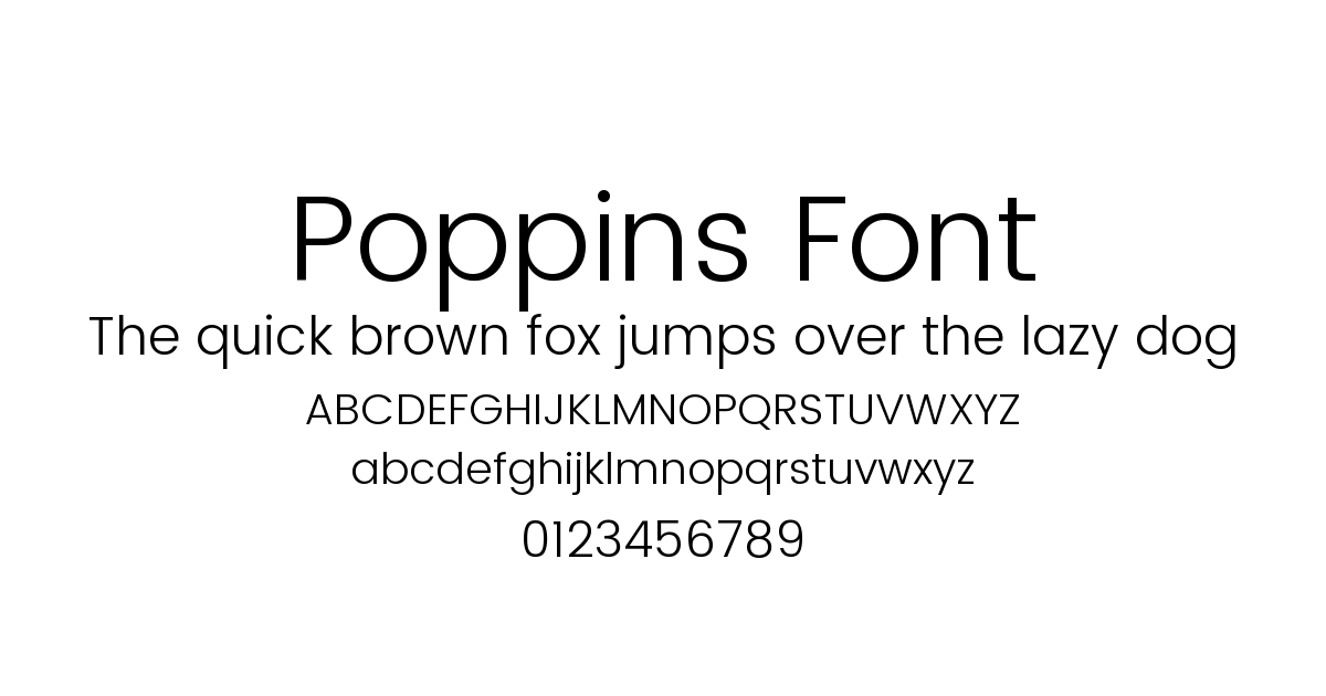 Poppins Font preview