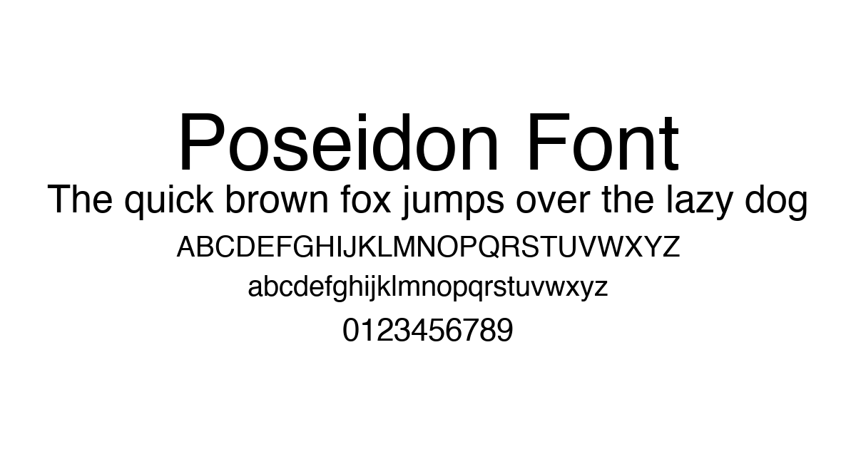 Poseidon Font preview