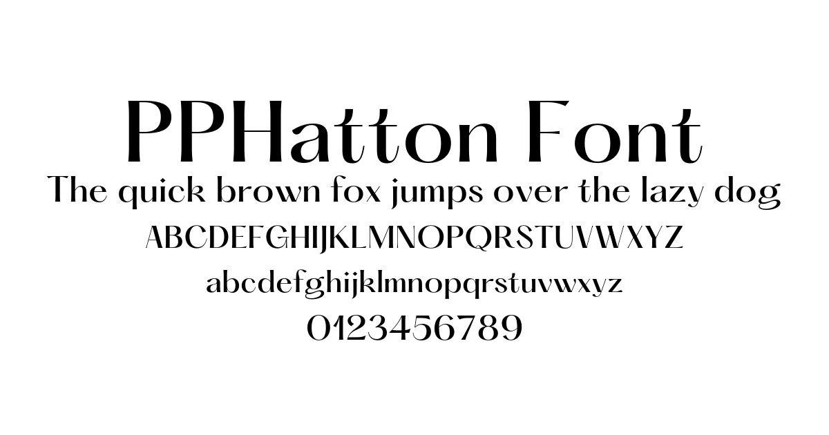 PPHatton Font preview
