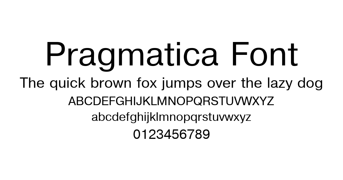 Pragmatica Font preview