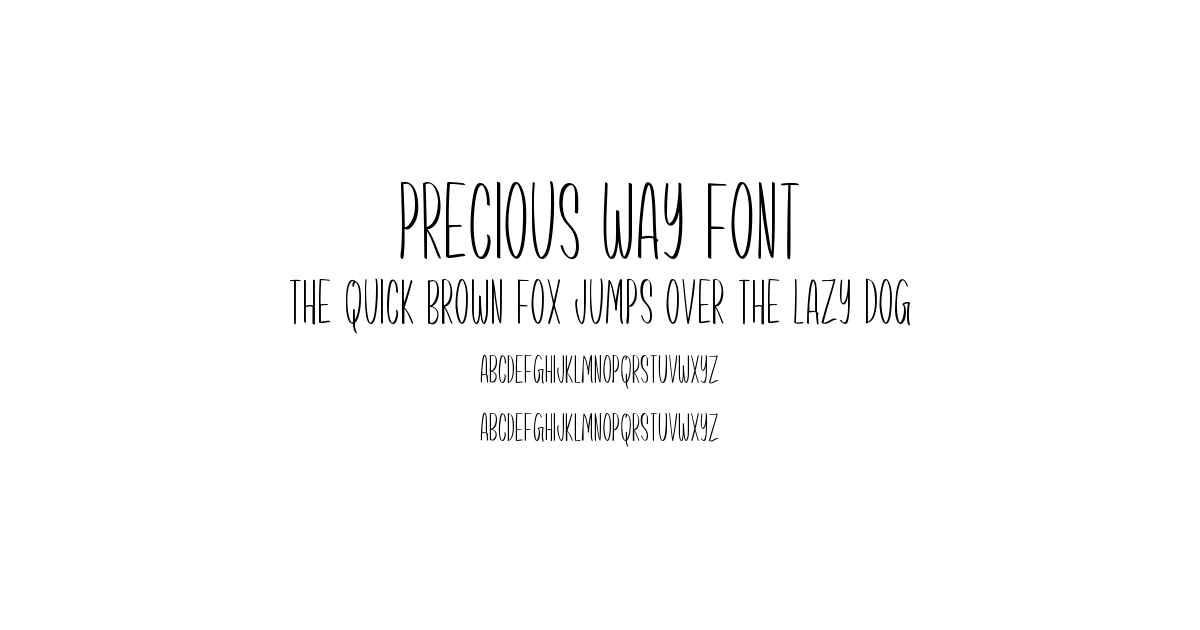 Precious Way Font preview