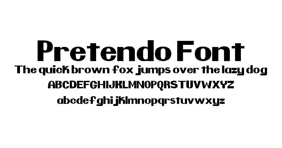 Pretendo Font font preview