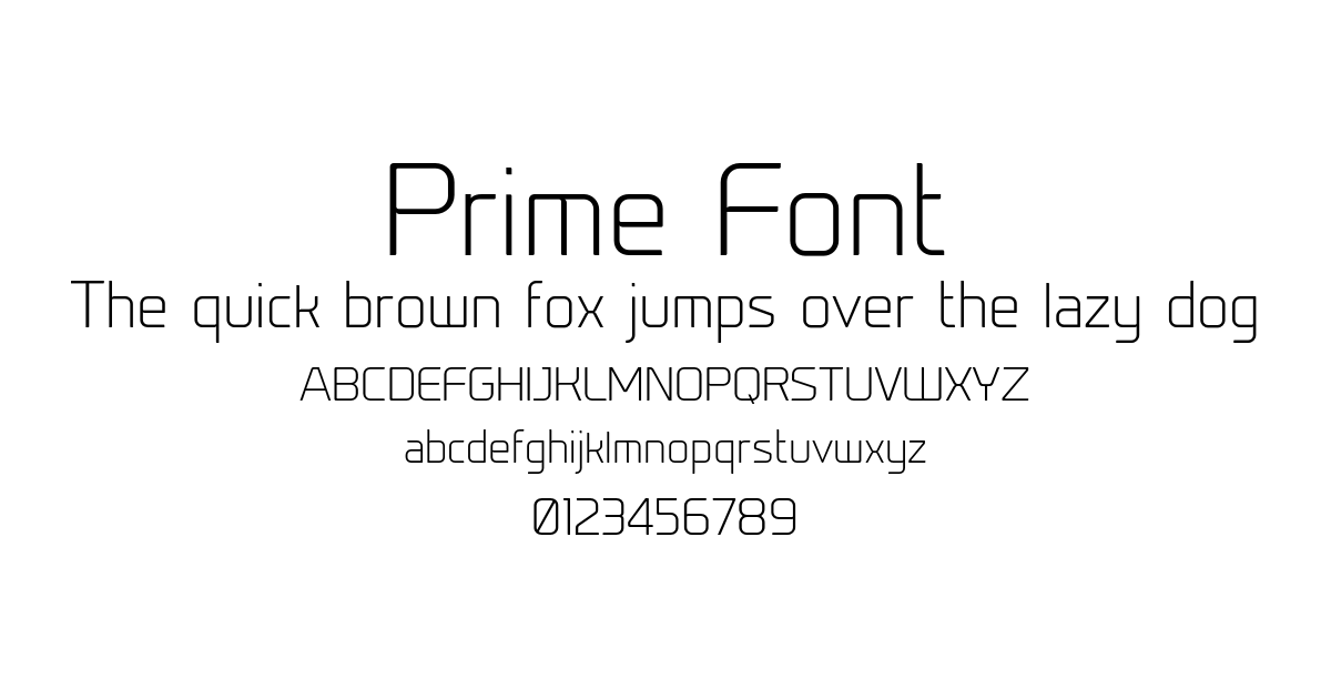 Prime Font font preview