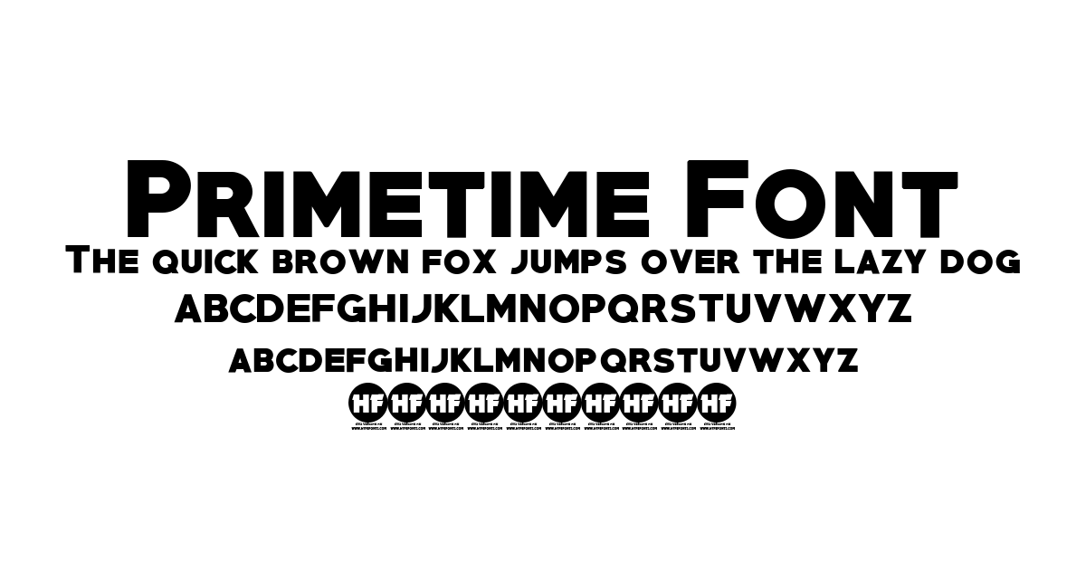 Primetime Font font preview