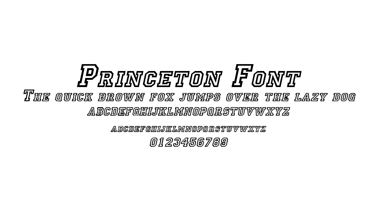 Princeton Font font preview