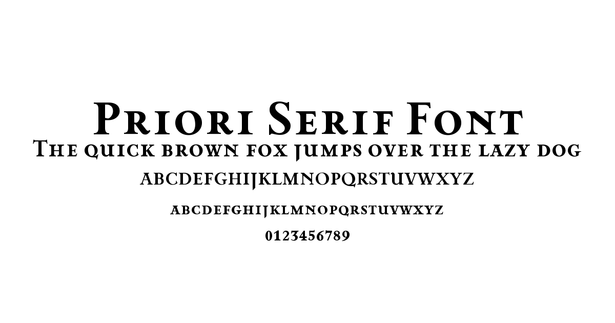 Priori Serif Font preview