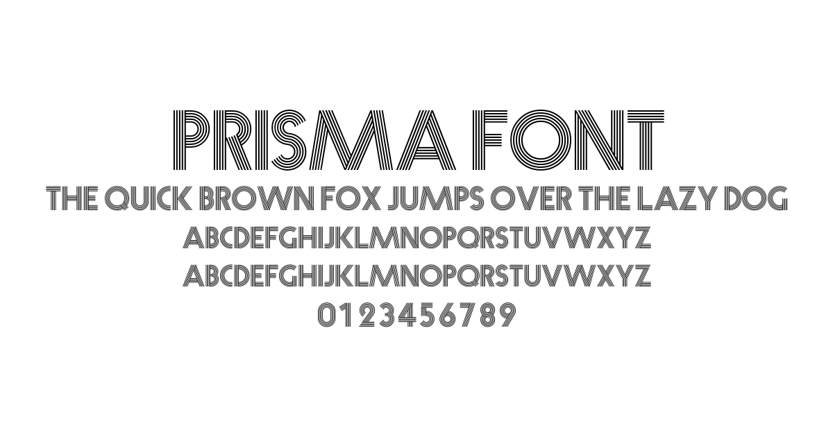 Prisma Font font preview
