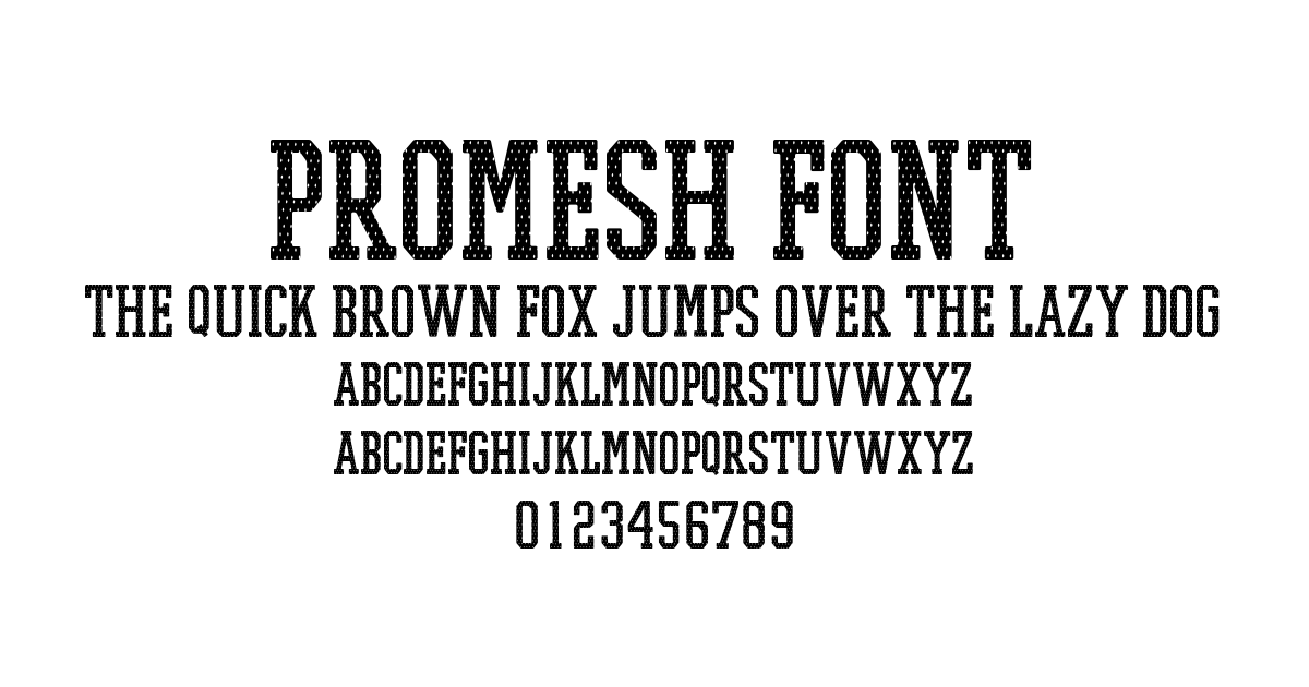 Promesh Font font preview