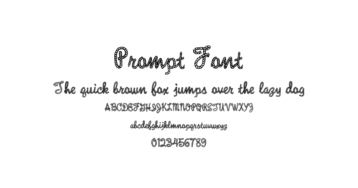 Prompt Font font preview