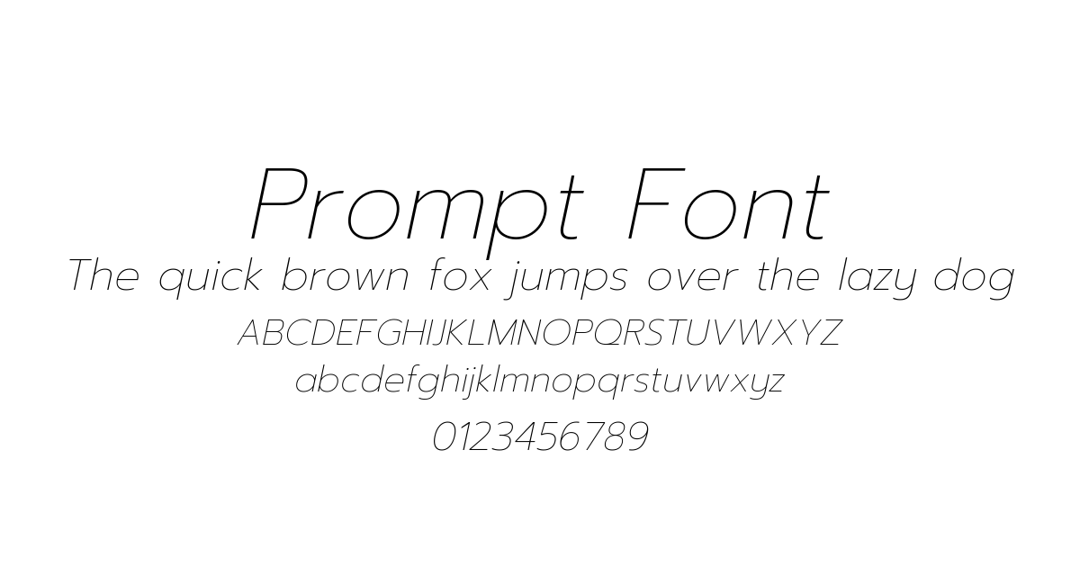 Prompt Font font preview