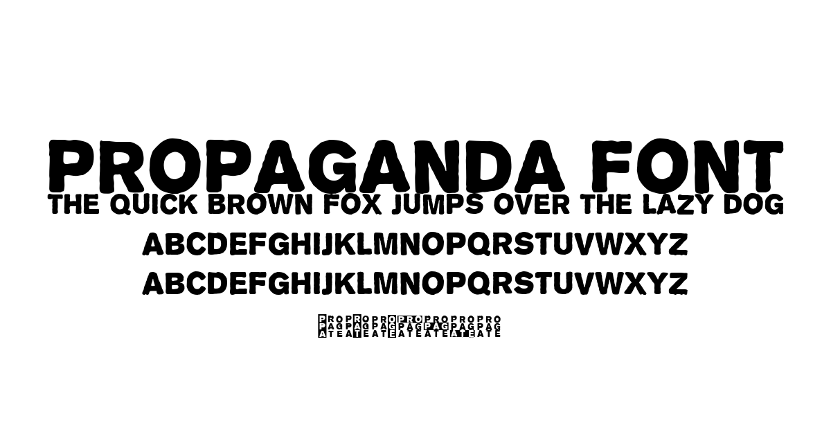 Propaganda Font preview
