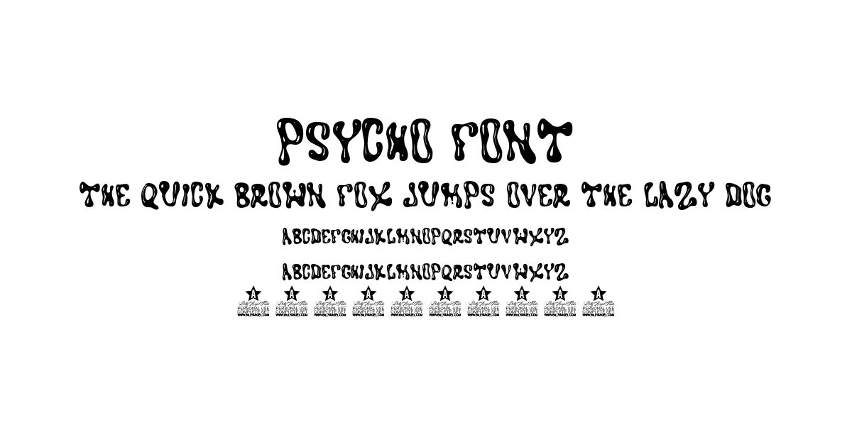 Psycho Font preview