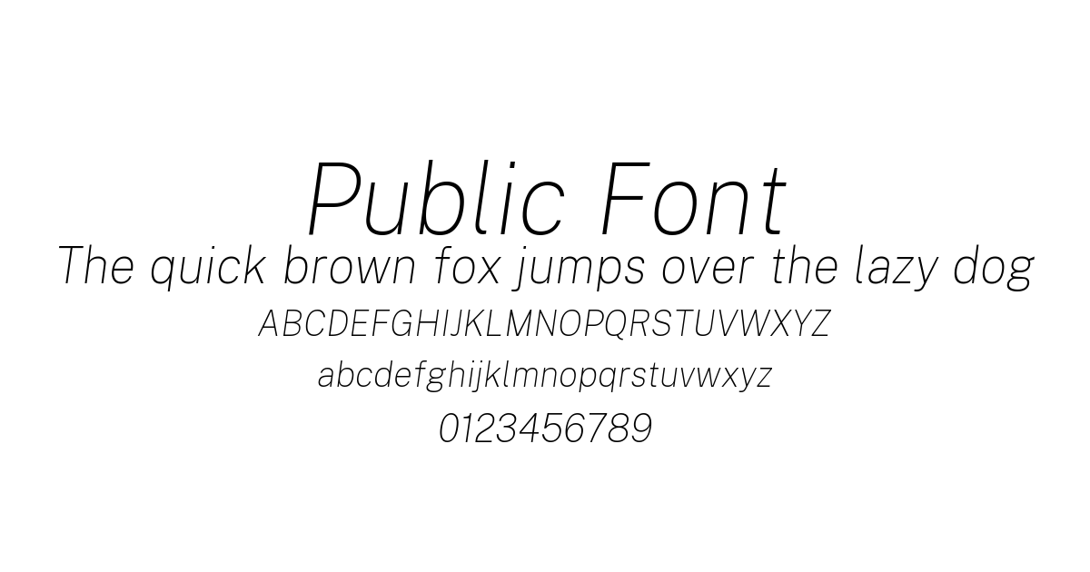 Public Font preview