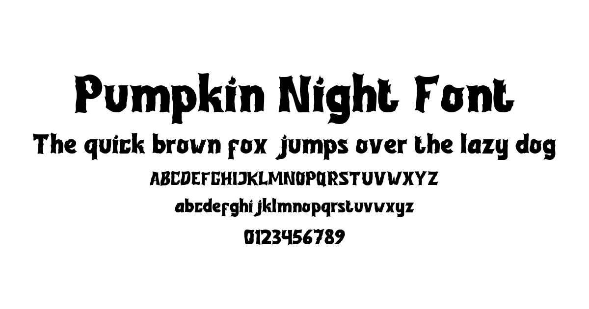 Pumpkin Night Font font preview