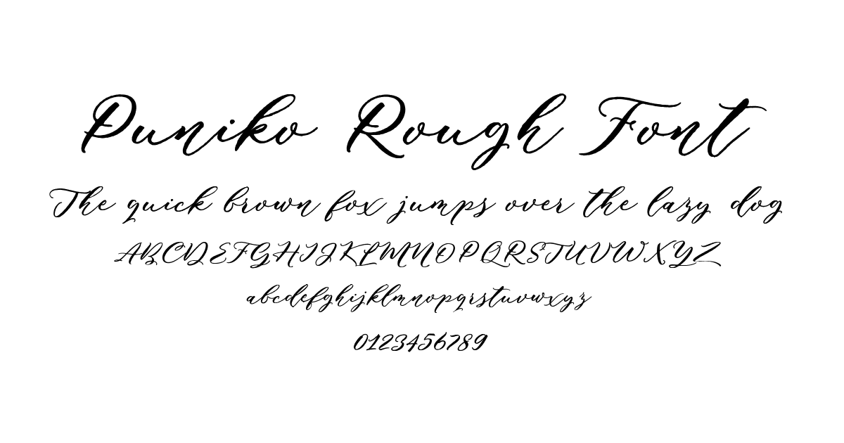 Puniko Rough Font preview