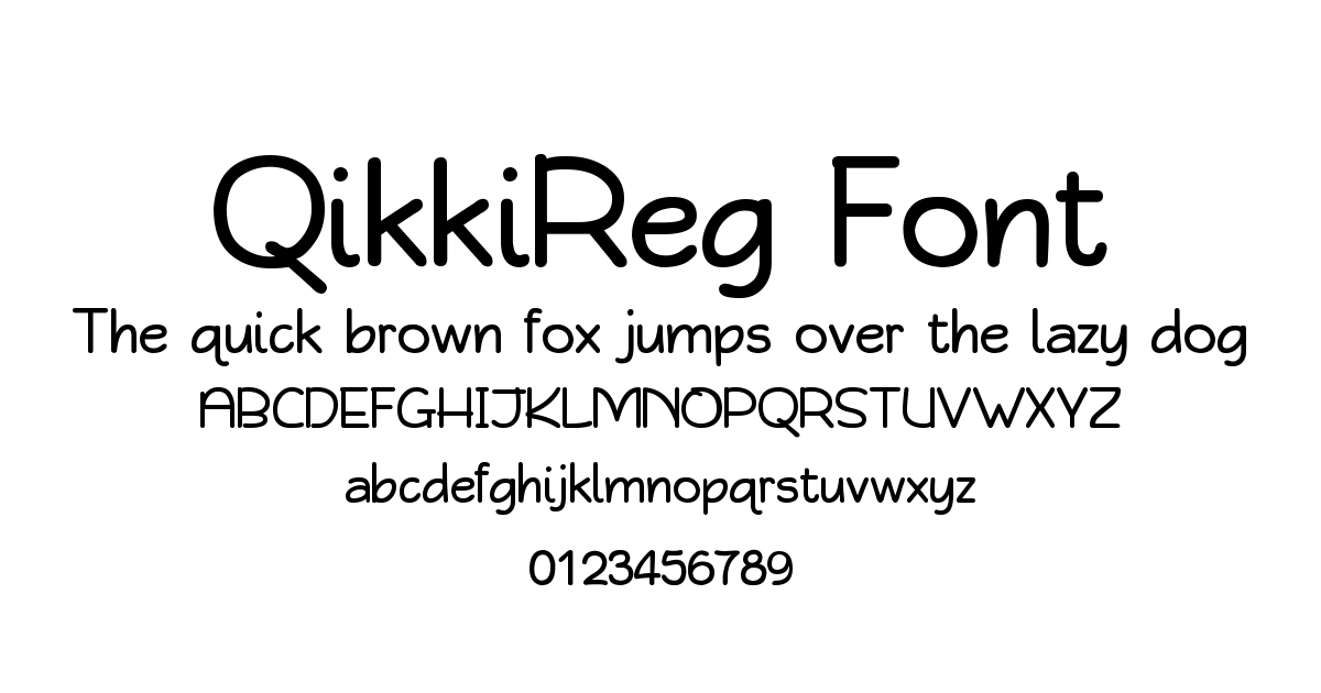 QikkiReg Font font preview