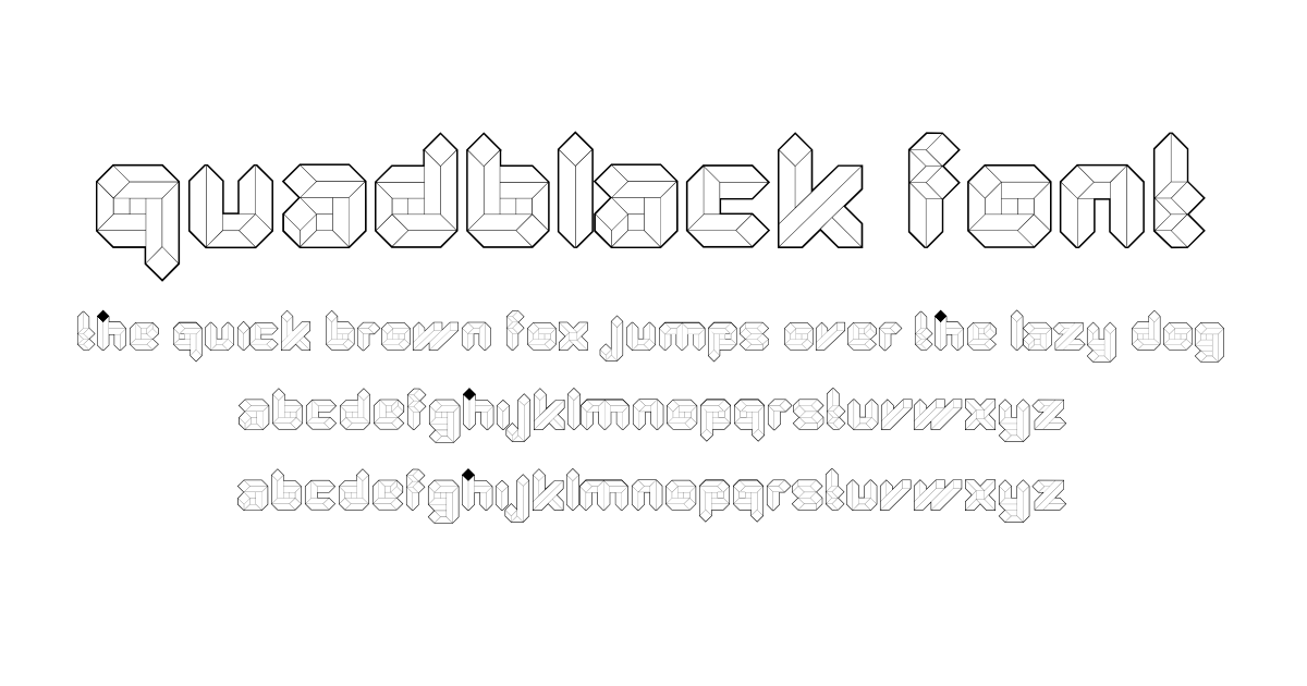 QuadBlack Font preview