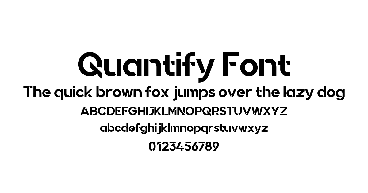 Quantify Font font preview