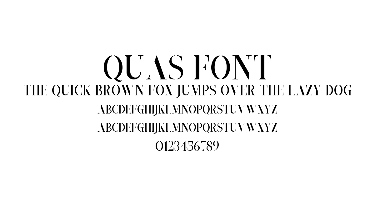 Quas Font font preview