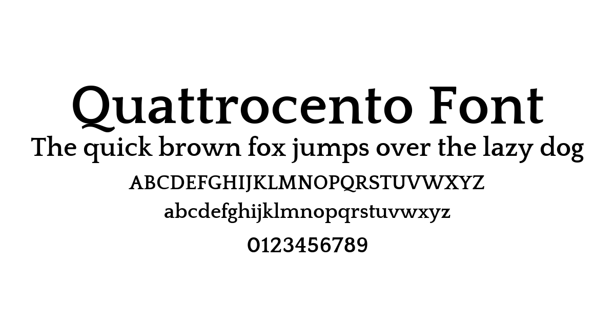 Quattrocento Font font preview