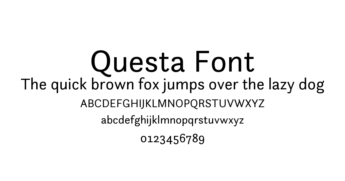 Questa Font font preview