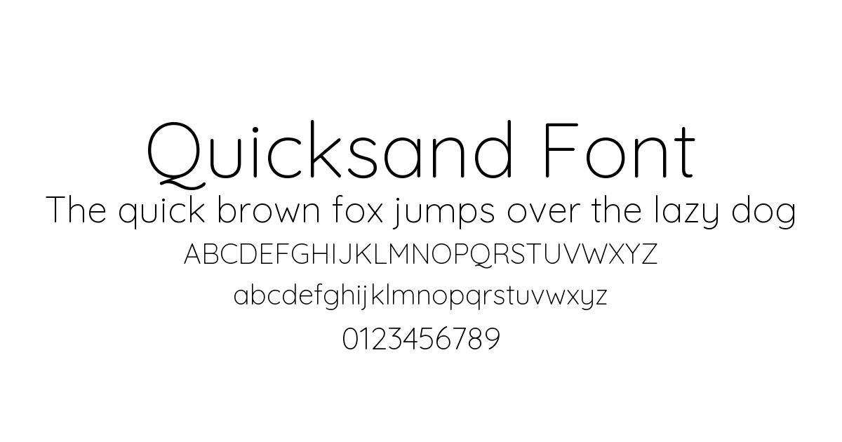 Quicksand Font preview