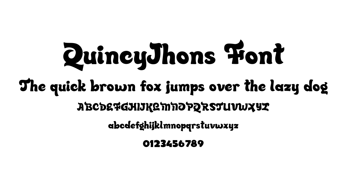 QuincyJhons Font font preview