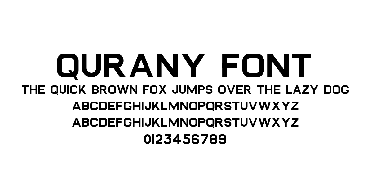 Qurany Font font preview