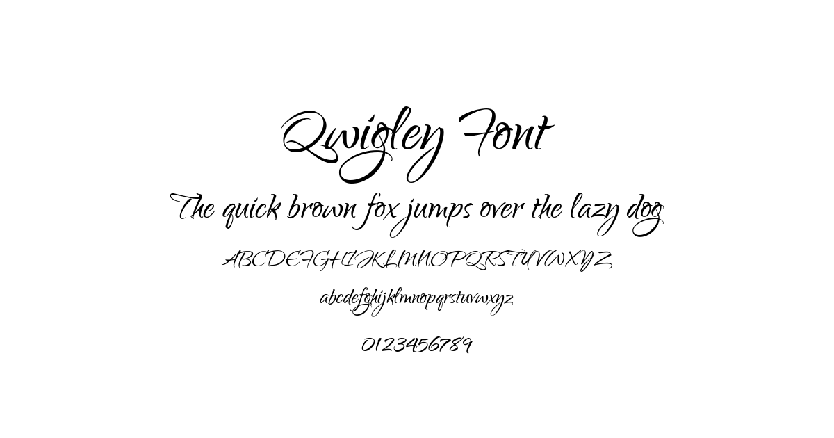 Qwigley Font font preview
