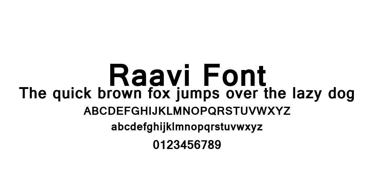 Raavi Font font preview