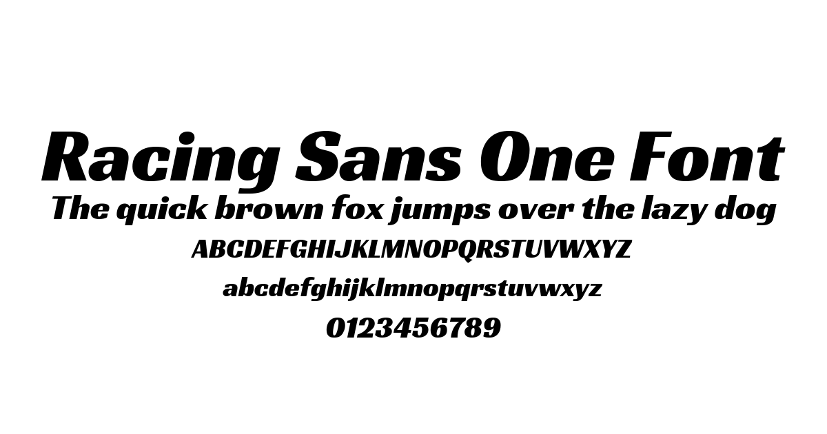 Racing Sans One Font preview