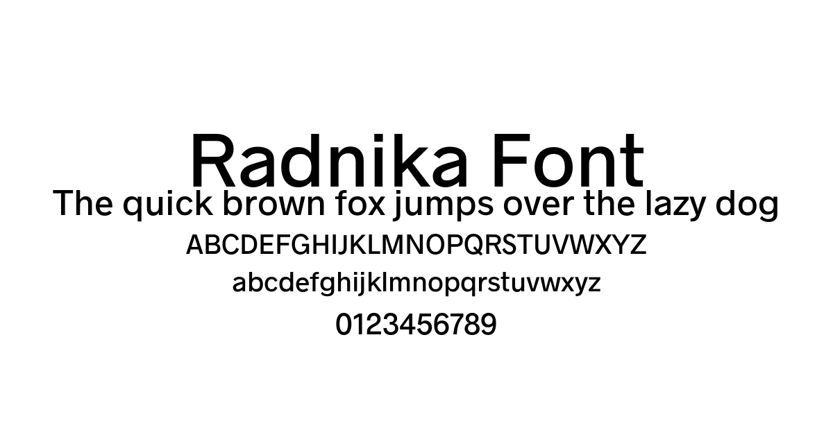 Radnika Font font preview