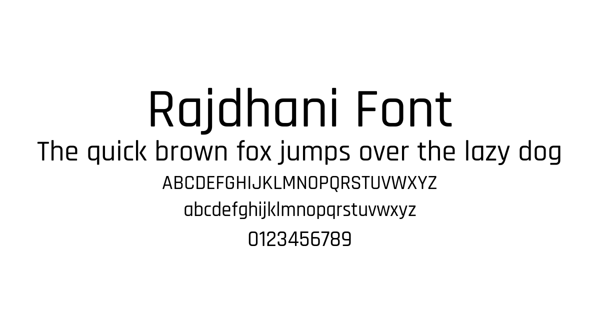 Rajdhani Font preview