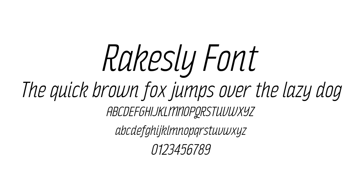 Rakesly Font font preview