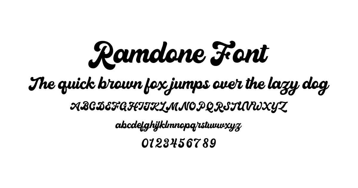 Ramdone Font preview